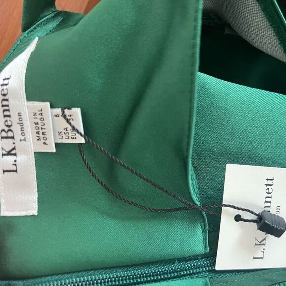 NWT LK Bennett Emerald Green mini dress - Picture 8 of 8